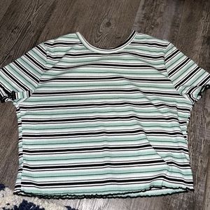 ribbed crop top t-shirt